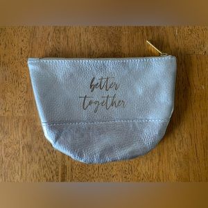 Silver Metallic Leather Sseko Designs custom Moon Clutch